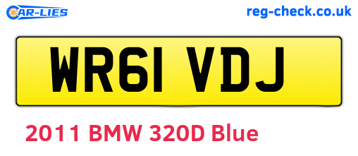 WR61VDJ are the vehicle registration plates.
