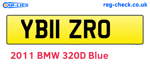 YB11ZRO are the vehicle registration plates.