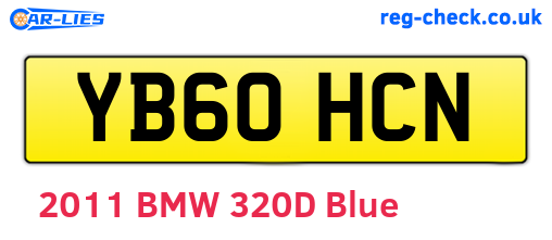 YB60HCN are the vehicle registration plates.
