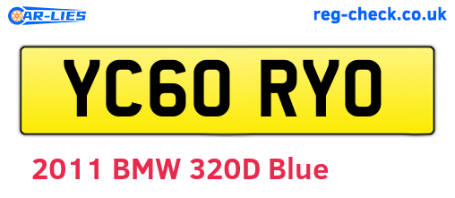 YC60RYO are the vehicle registration plates.