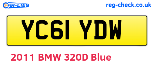 YC61YDW are the vehicle registration plates.