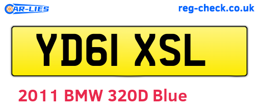YD61XSL are the vehicle registration plates.