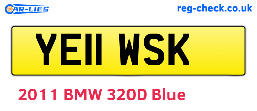 YE11WSK are the vehicle registration plates.