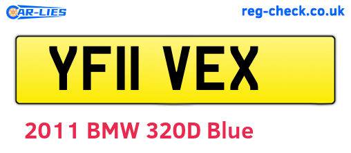 YF11VEX are the vehicle registration plates.