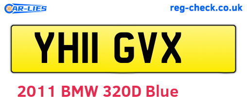 YH11GVX are the vehicle registration plates.