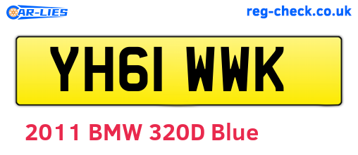 YH61WWK are the vehicle registration plates.