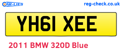 YH61XEE are the vehicle registration plates.