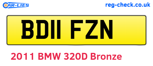 BD11FZN are the vehicle registration plates.