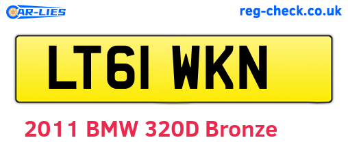 LT61WKN are the vehicle registration plates.