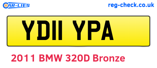 YD11YPA are the vehicle registration plates.
