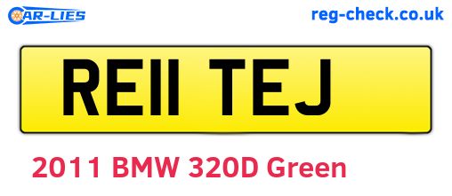 RE11TEJ are the vehicle registration plates.