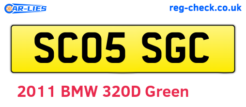 SC05SGC are the vehicle registration plates.