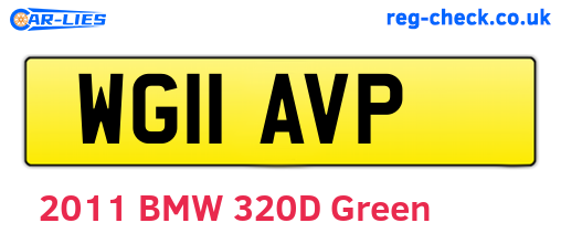 WG11AVP are the vehicle registration plates.