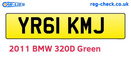 YR61KMJ are the vehicle registration plates.