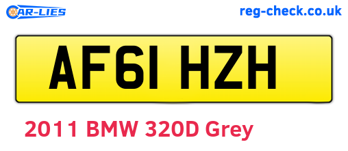 AF61HZH are the vehicle registration plates.