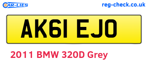 AK61EJO are the vehicle registration plates.