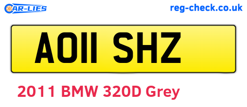 AO11SHZ are the vehicle registration plates.