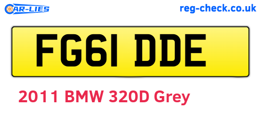 FG61DDE are the vehicle registration plates.
