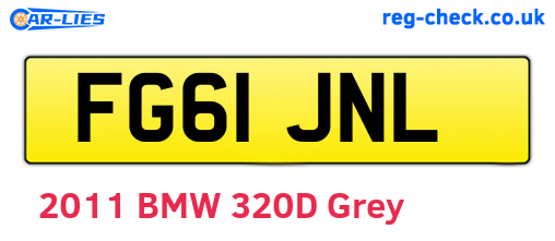 FG61JNL are the vehicle registration plates.