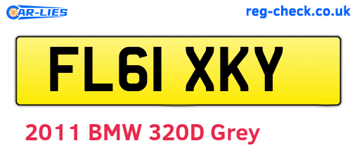 FL61XKY are the vehicle registration plates.