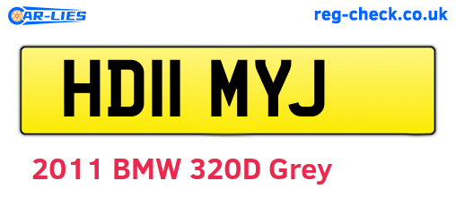 HD11MYJ are the vehicle registration plates.