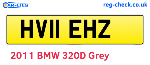HV11EHZ are the vehicle registration plates.