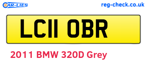 LC11OBR are the vehicle registration plates.