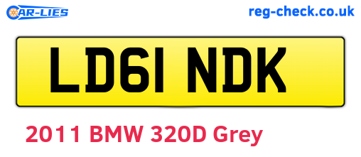 LD61NDK are the vehicle registration plates.
