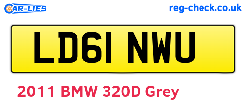 LD61NWU are the vehicle registration plates.