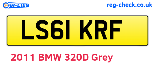 LS61KRF are the vehicle registration plates.
