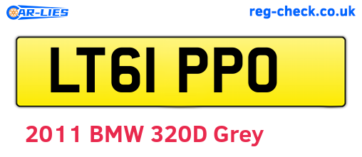 LT61PPO are the vehicle registration plates.