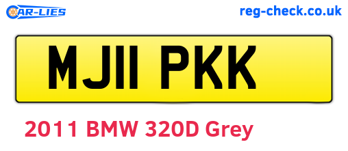 MJ11PKK are the vehicle registration plates.