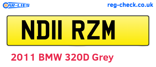 ND11RZM are the vehicle registration plates.
