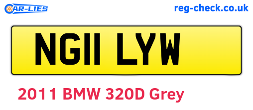 NG11LYW are the vehicle registration plates.