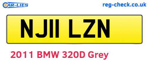 NJ11LZN are the vehicle registration plates.