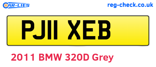 PJ11XEB are the vehicle registration plates.