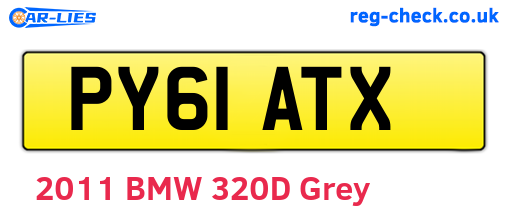PY61ATX are the vehicle registration plates.