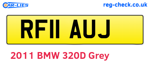 RF11AUJ are the vehicle registration plates.