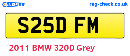 S25DFM are the vehicle registration plates.
