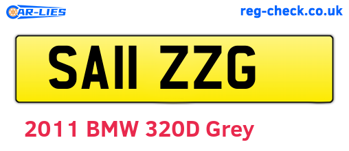 SA11ZZG are the vehicle registration plates.