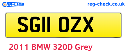 SG11OZX are the vehicle registration plates.