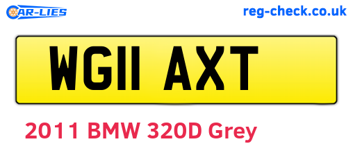 WG11AXT are the vehicle registration plates.