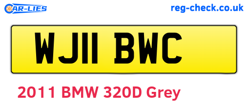 WJ11BWC are the vehicle registration plates.