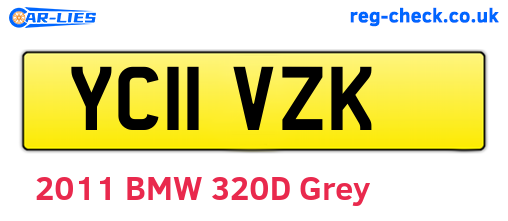 YC11VZK are the vehicle registration plates.