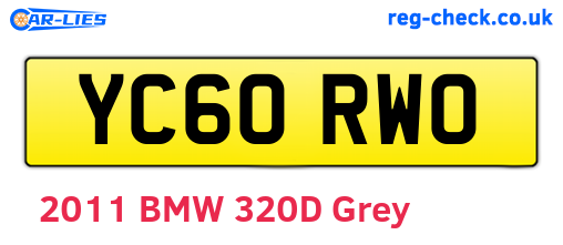 YC60RWO are the vehicle registration plates.