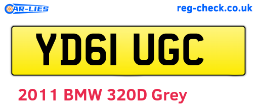 YD61UGC are the vehicle registration plates.