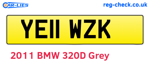 YE11WZK are the vehicle registration plates.