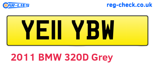 YE11YBW are the vehicle registration plates.