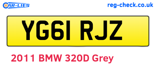YG61RJZ are the vehicle registration plates.