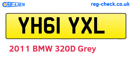 YH61YXL are the vehicle registration plates.